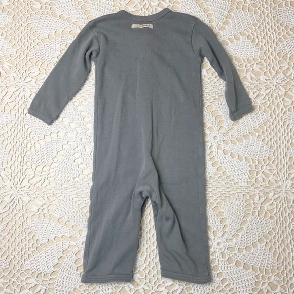 Lov'd Baby 6-9 Months Gray Footless Coverall Long Sleeve Romper Sleeper - Picture 4 of 4